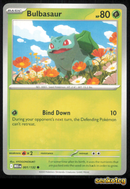 🎴 Bulbasaur 001/132 Common Mega Evolution NM