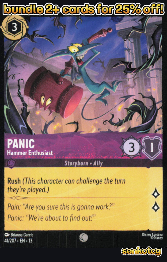 🎴 Panic - Hammer Enthusiast 41/204 Common Attack of the Vine! NM