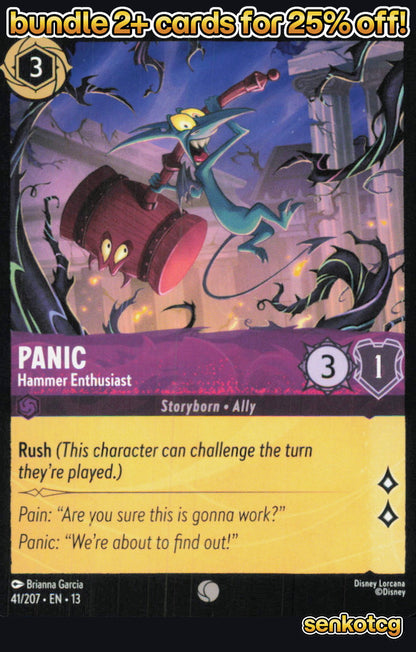 🎴 Panic - Hammer Enthusiast 41/204 Common Attack of the Vine! NM