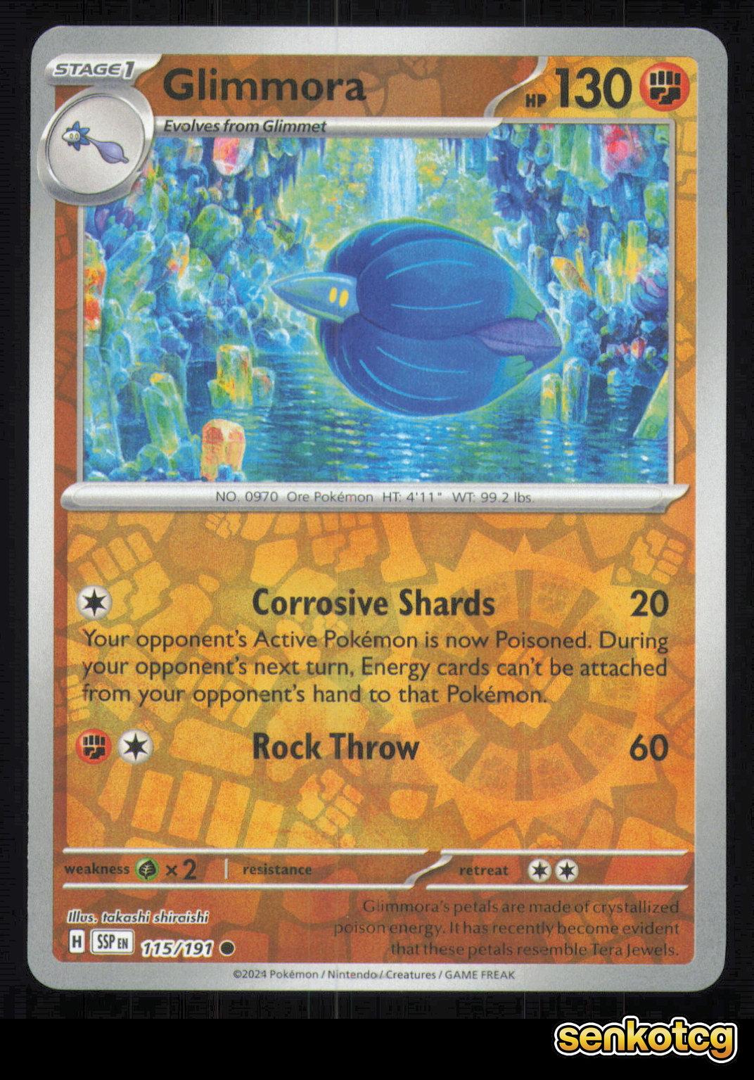 🎴 Glimmora 115/191 Reverse Holo Surging Sparks NM 🎨 shiraishi