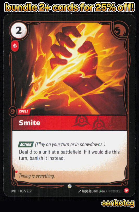 🎴 Smite 007/219 Common Unleashed NM