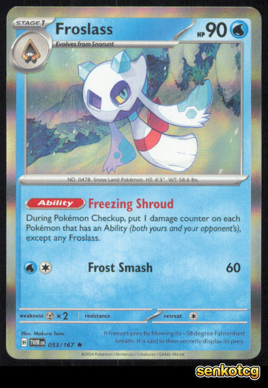 🎴 Froslass 053/167 Rare Twilight Masquerade NM