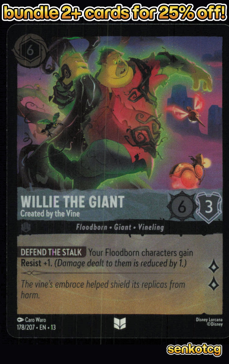 🎴 Willie the Giant - Created by the Vine 178/204 C Foil Attack of the Vine! NM