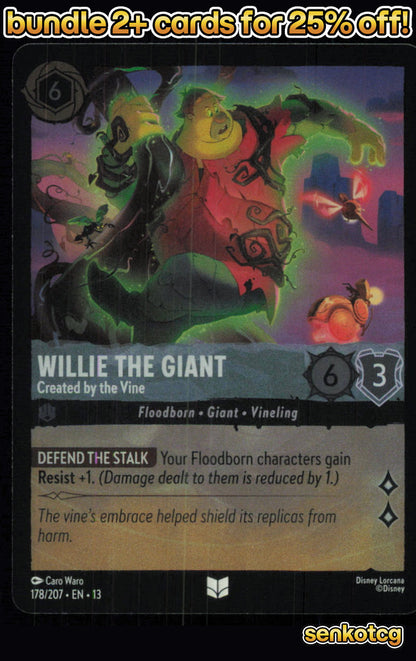 🎴 Willie the Giant - Created by the Vine 178/204 C Foil Attack of the Vine! NM