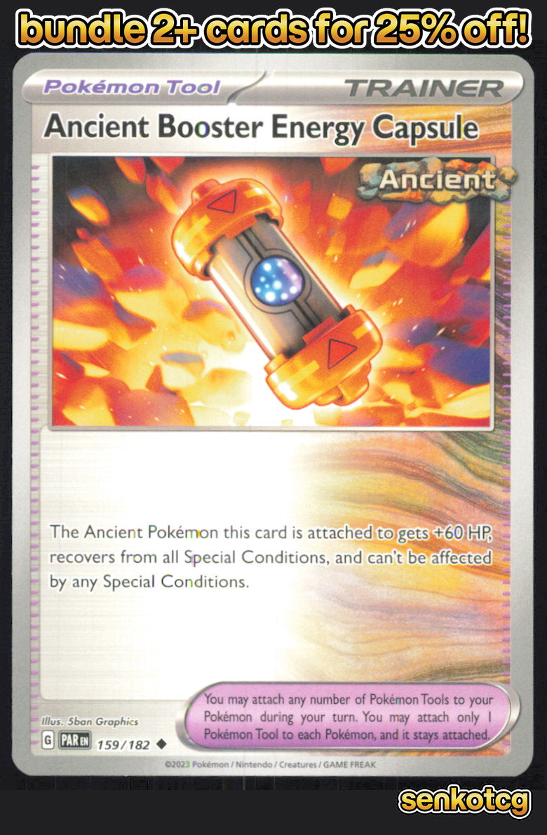 🎴 Ancient Booster Energy Capsule 159/182 Uncommon Paradox Rift NM