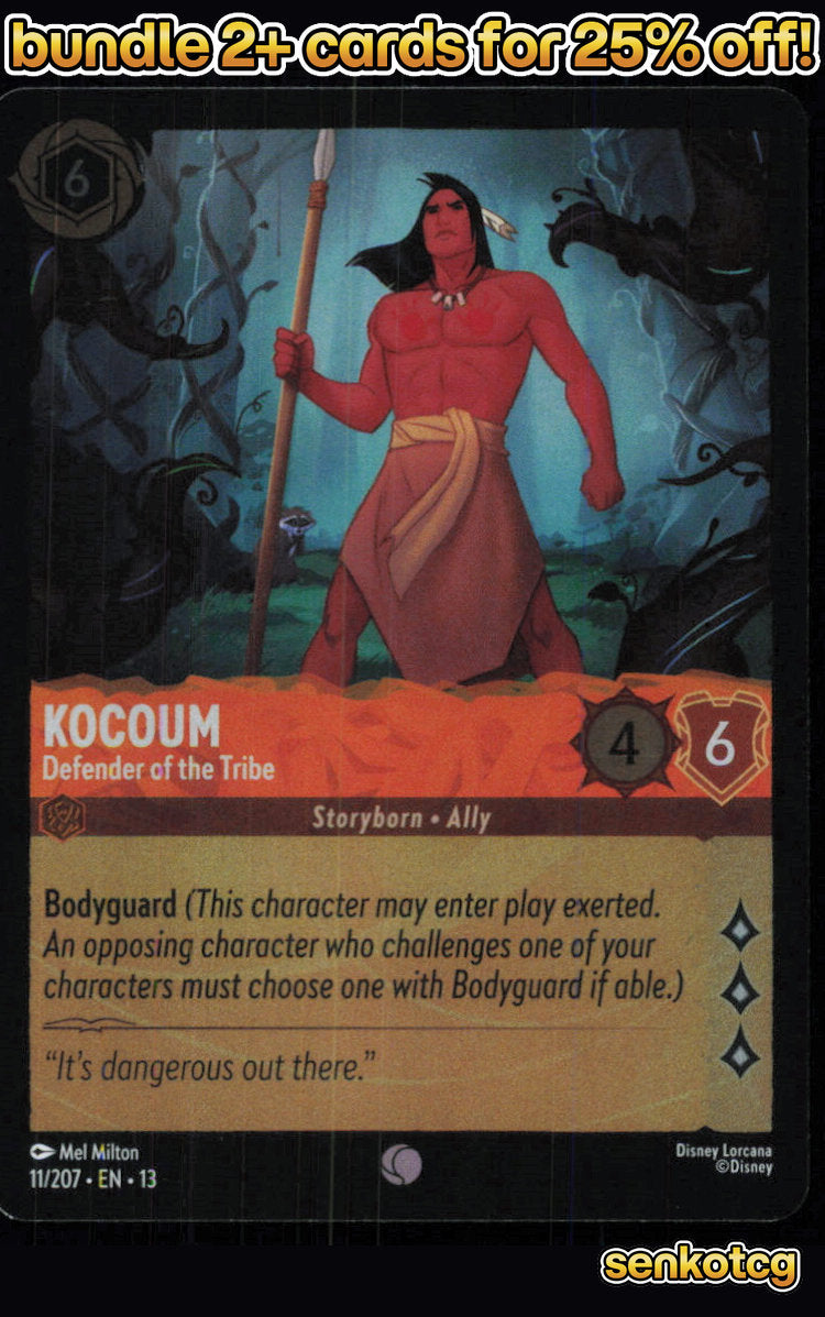 🎴 Kocoum - Defender of the Tribe 11/204 Common Cold Foil Attack of the Vine! NM