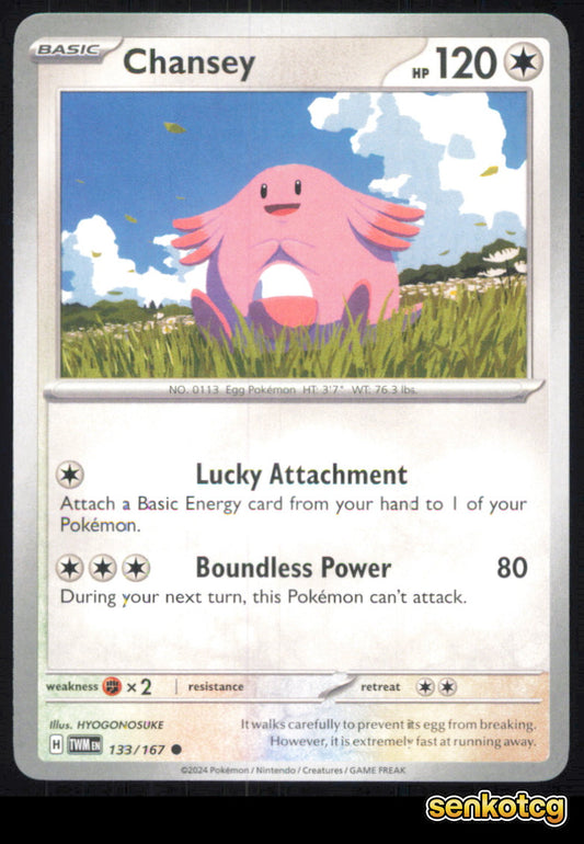 🎴 Chansey 133/167 Common Twilight Masquerade NM