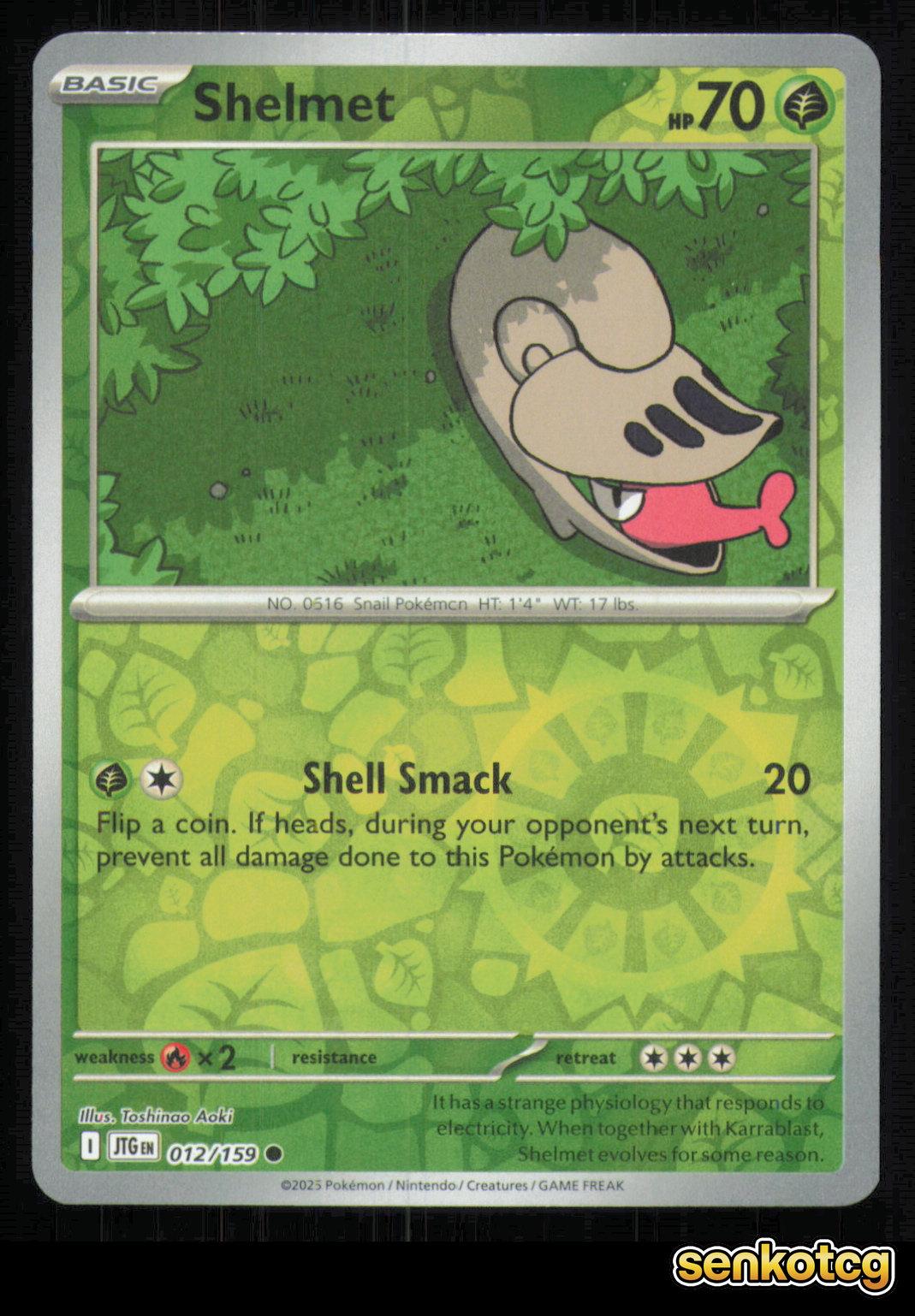 🎴 Shelmet 012/159 Reverse Holo Journey Together NM 🎨 Aoki