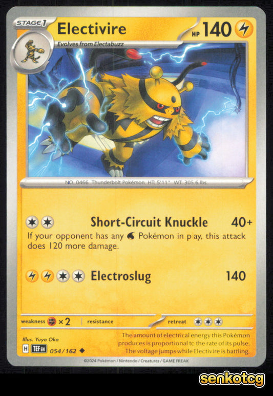 🎴 Electivire 054/162 Uncommon Temporal Forces NM