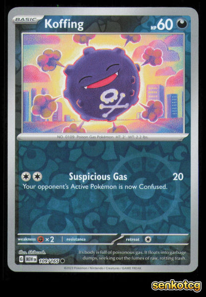 🎴 Koffing 109/165 Reverse Holo 151 NM 🎨 Shibuzoh.