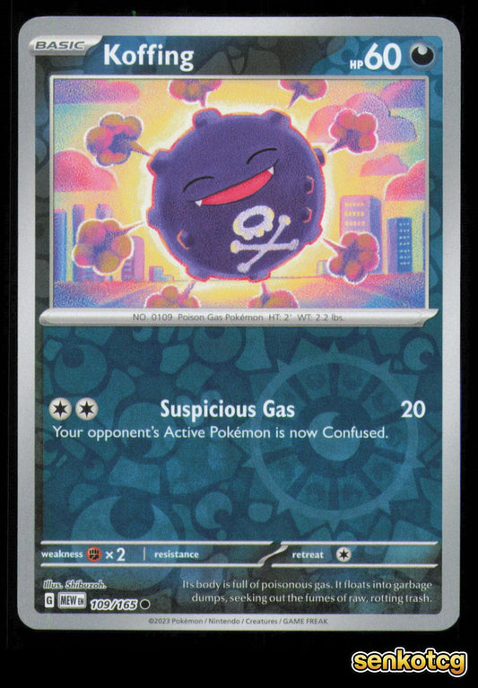 🎴 Koffing 109/165 Reverse Holo 151 NM 🎨 Shibuzoh.