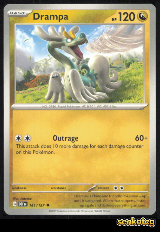 🎴 Drampa 161/197 Uncommon Obsidian Flames NM