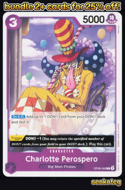 🎴 Charlotte Perospero OP08-068 Common Two Legends NM