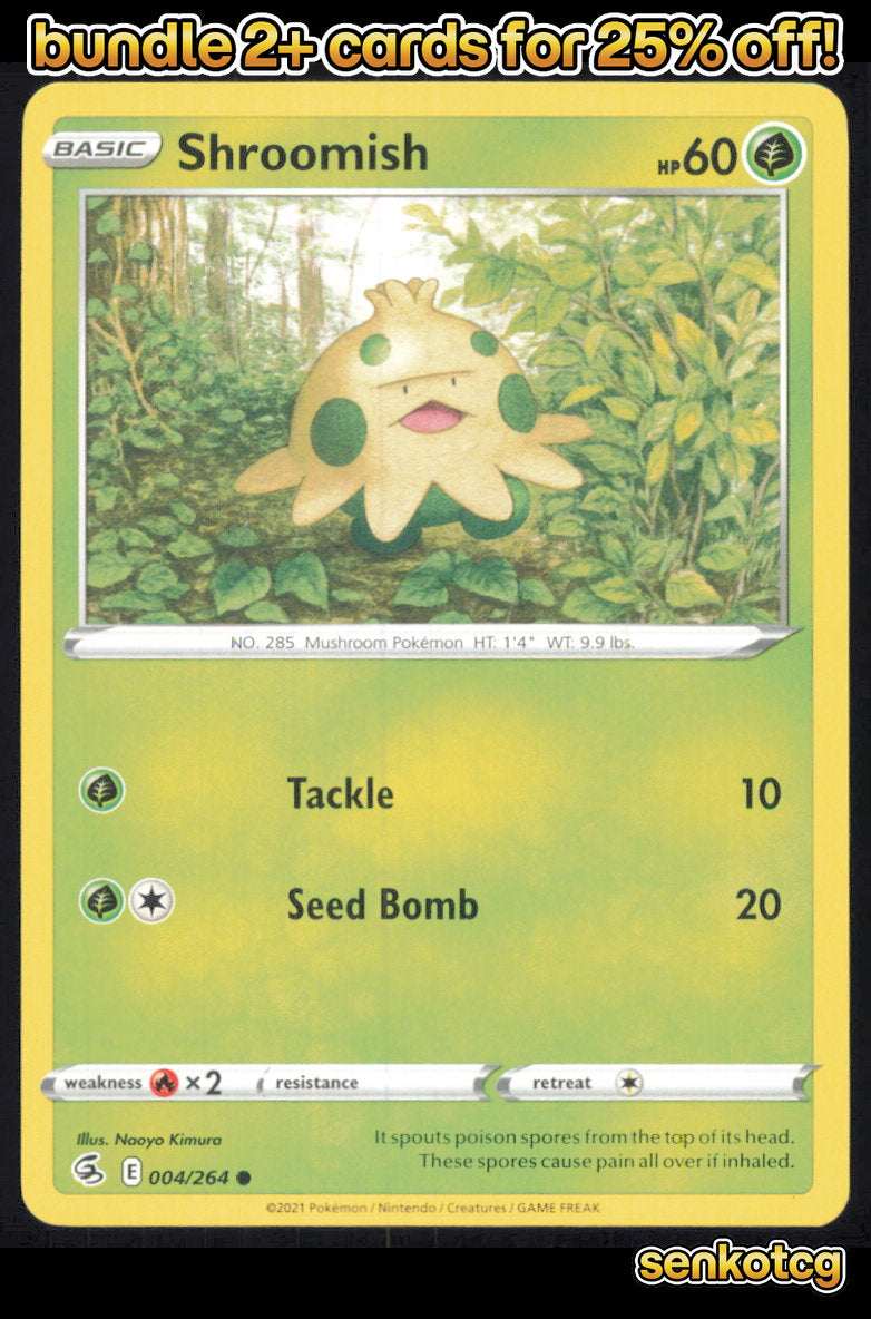 🎴 Shroomish 004/264 Common Fusion Strike NM