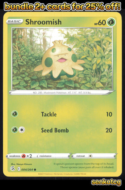 🎴 Shroomish 004/264 Common Fusion Strike NM