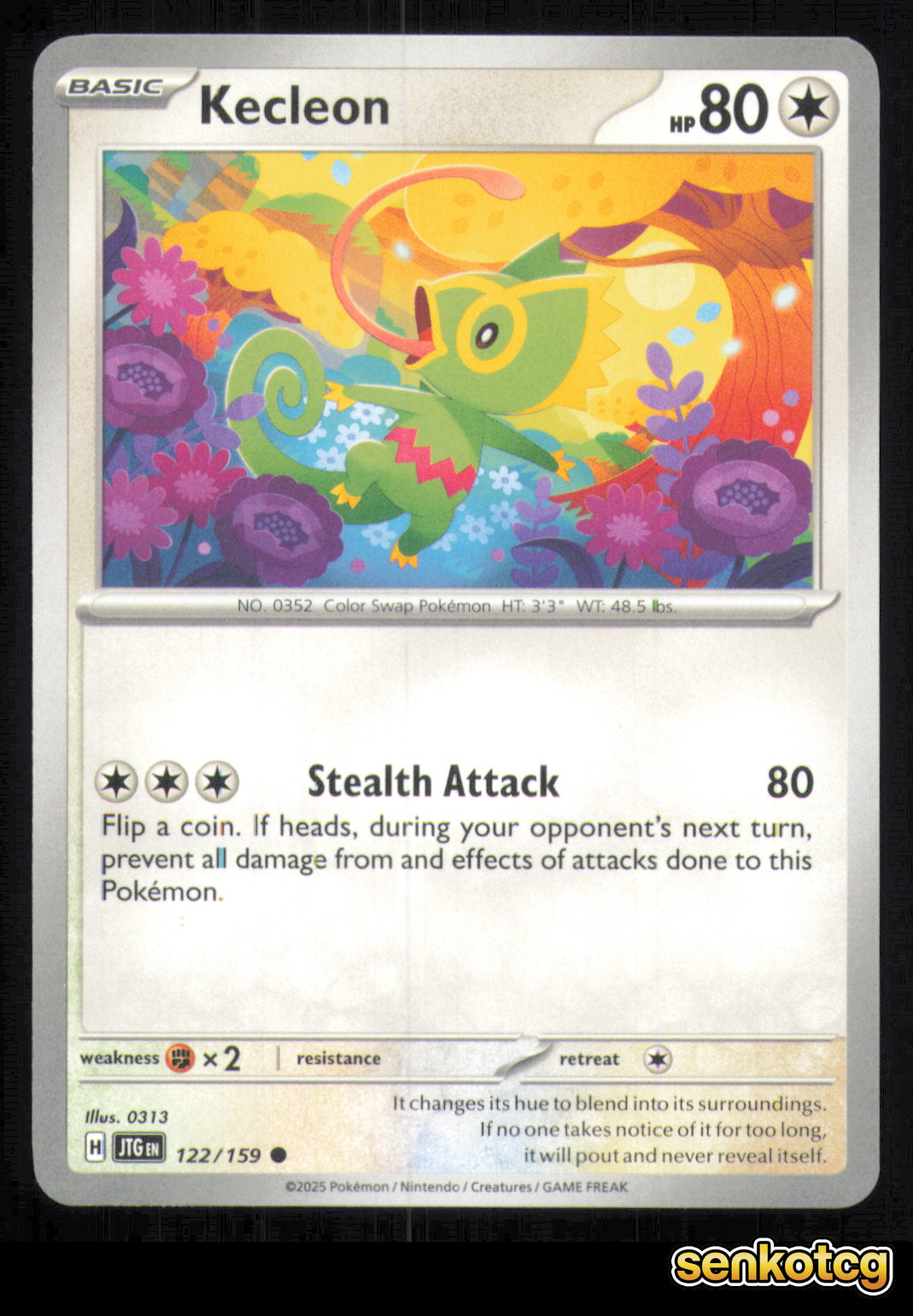 🎴 Kecleon 122/159 Journey Together NM 🎨 313