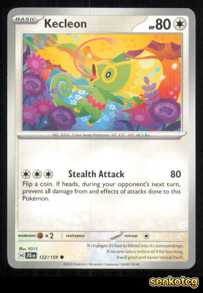 🎴 Kecleon 122/159 Journey Together NM 🎨 313