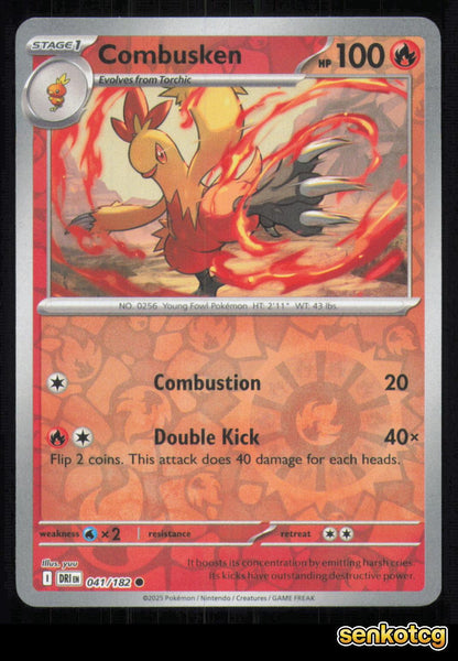 🎴 Combusken 041/182 Reverse Holo Destined Rivals NM 🎨 yuu