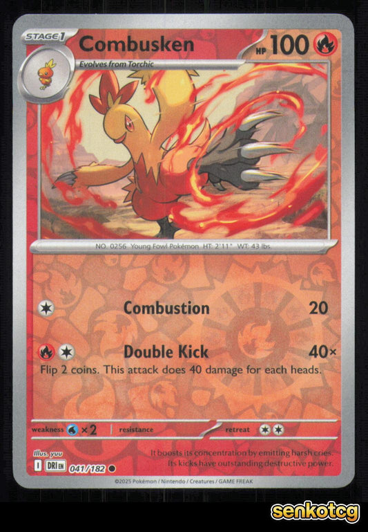 🎴 Combusken 041/182 Reverse Holo Destined Rivals NM 🎨 yuu