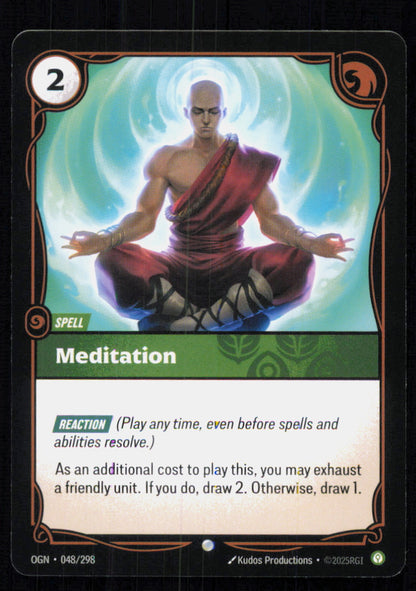 🎴 Meditation 048/298 Common OGN Origins NM