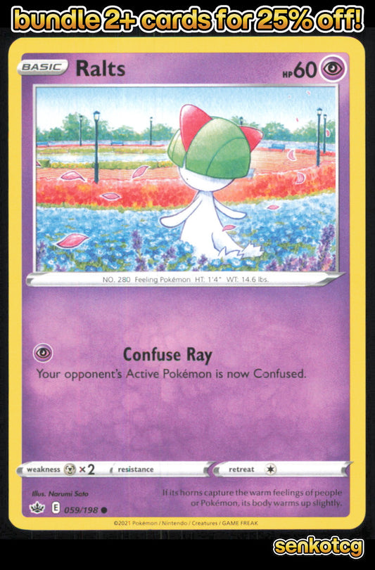 🎴 Ralts 059/198 Common Chilling Reign NM