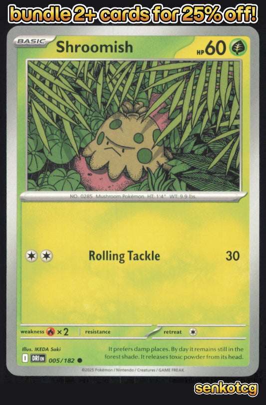 🎴 Shroomish 005/182 Common Destined Rivals NM