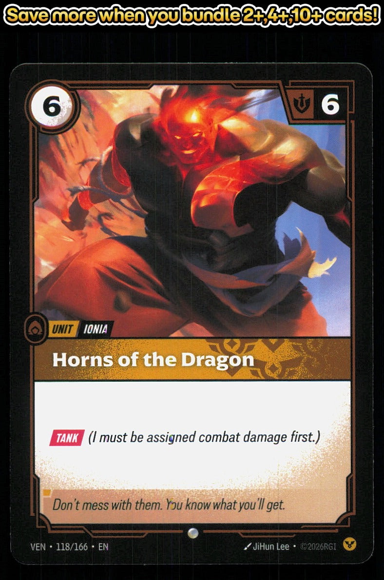 🎴 Horns of the Dragon 118/166 Common Vendetta NM 🎨 Lee