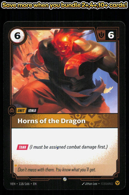🎴 Horns of the Dragon 118/166 Common Vendetta NM 🎨 Lee