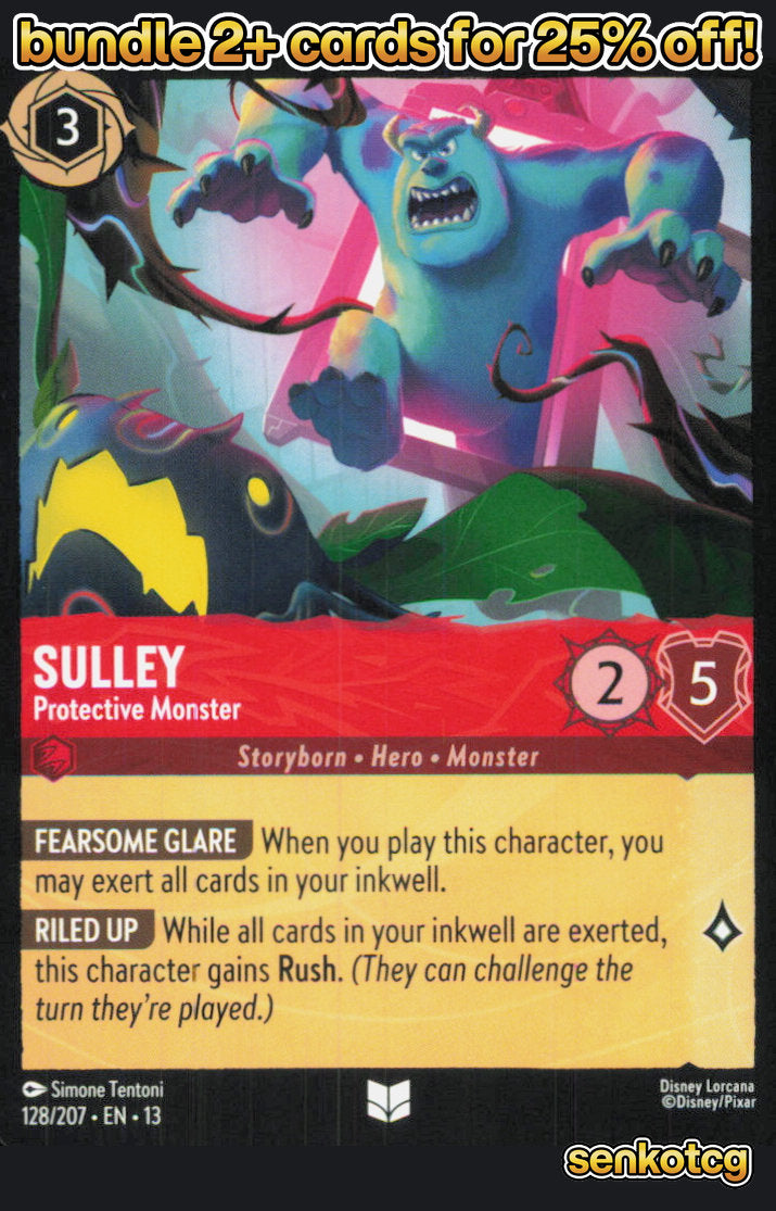 🎴 Sulley - Protective Monster 128/204 Uncommon Attack of the Vine! NM