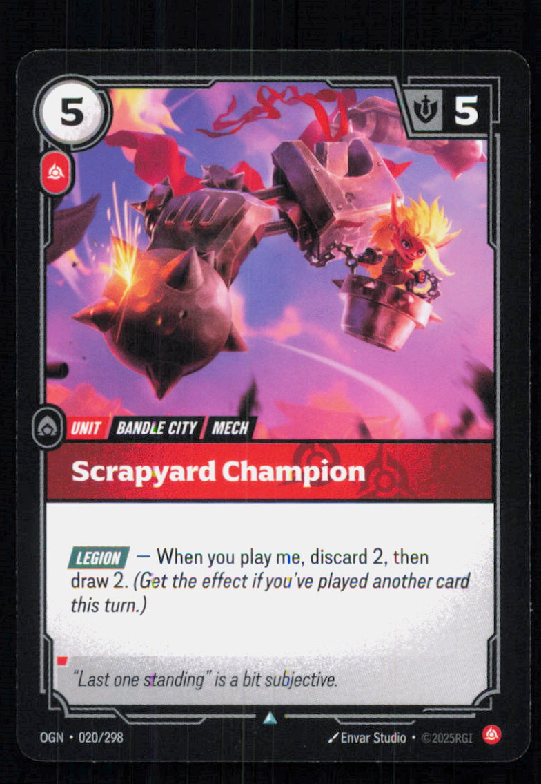🎴 Scrapyard Champion 020/298 Uncommon OGN Origins NM
