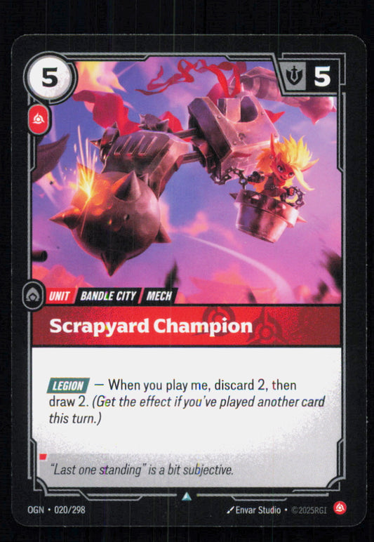 🎴 Scrapyard Champion 020/298 Uncommon OGN Origins NM