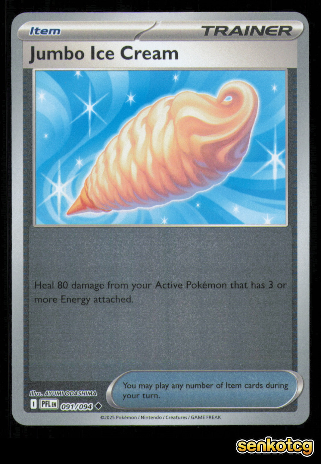 🎴 Jumbo Ice Cream 091/094 Reverse Holo Phantasmal Flames NM 🎨 ODASHIMA