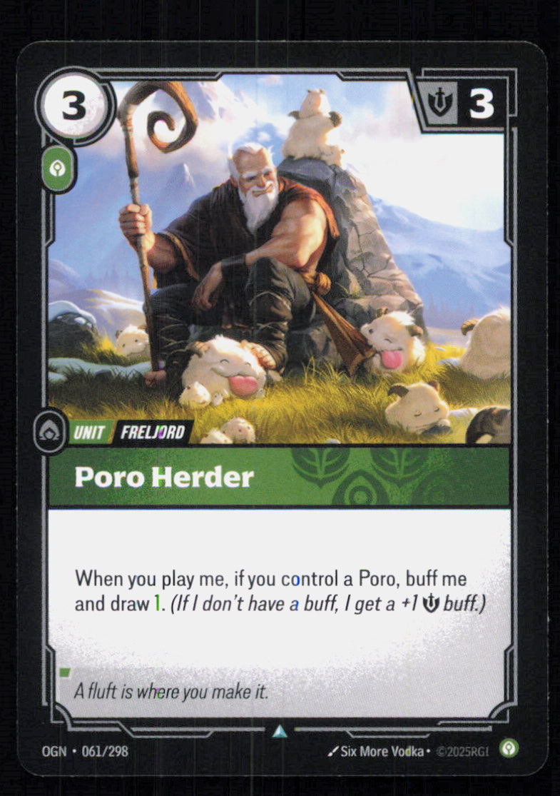 🎴 Poro Herder 061/298 Uncommon OGN Origins NM