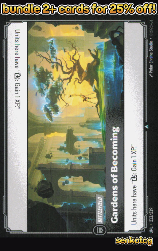 🎴 Gardens of Becoming 213/219 Uncommon Unleashed NM