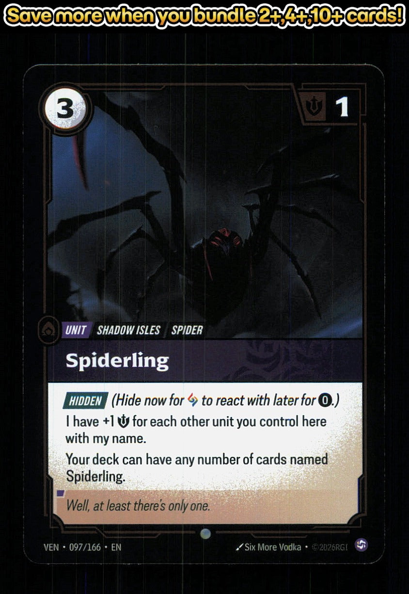 🎴 Spiderling 097/166 Common Foil Vendetta NM 🎨 Vodka