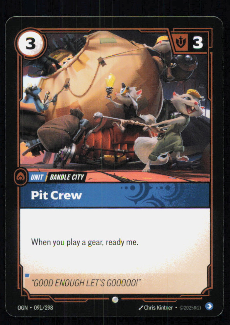 🎴 Pit Crew 091/298 Common OGN Origins NM