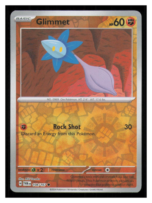 🎴 Glimmet 108/167 Reverse Holo Twilight Masquerade NM 🎨 Tanaka