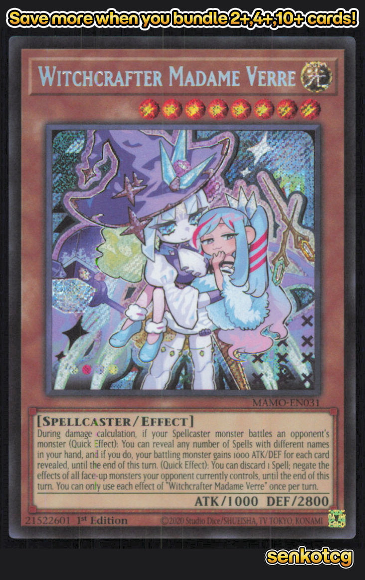 🎴 Witchcrafter Madame Verre (Secret Rare) MAMO-EN031 Secret Rare
