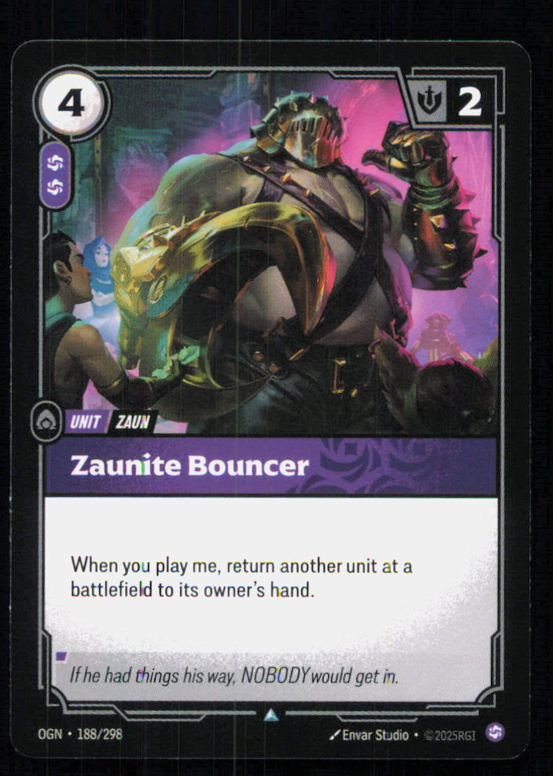 🎴 Zaunite Bouncer 188/298 Uncommon OGN Origins NM