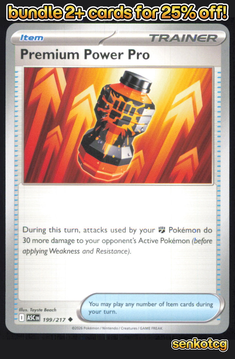 🎴 Premium Power Pro 199/217 Uncommon Ascended Heroes NM