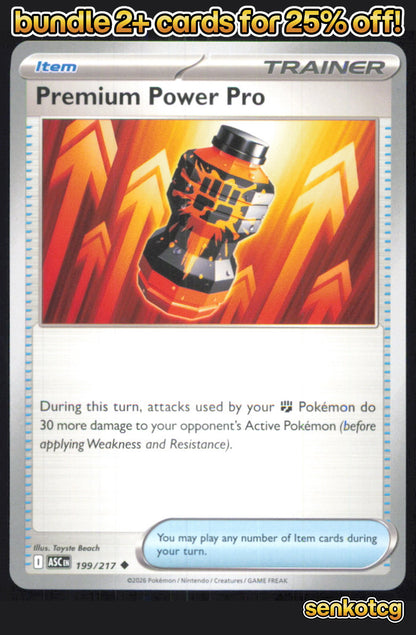 🎴 Premium Power Pro 199/217 Uncommon Ascended Heroes NM
