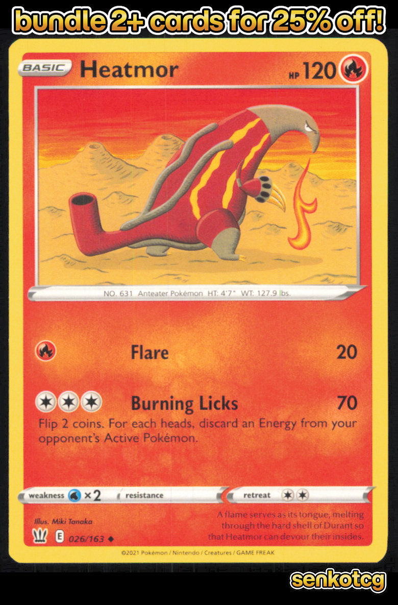 🎴 Heatmor 026/163 Uncommon Battle Styles NM