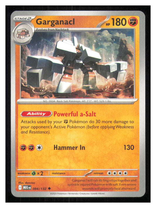 🎴 Garganacl 084/132 Uncommon Mega Evolution NM