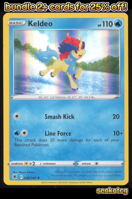 🎴 Keldeo 045/189 Rare Holo Astral Radiance NM