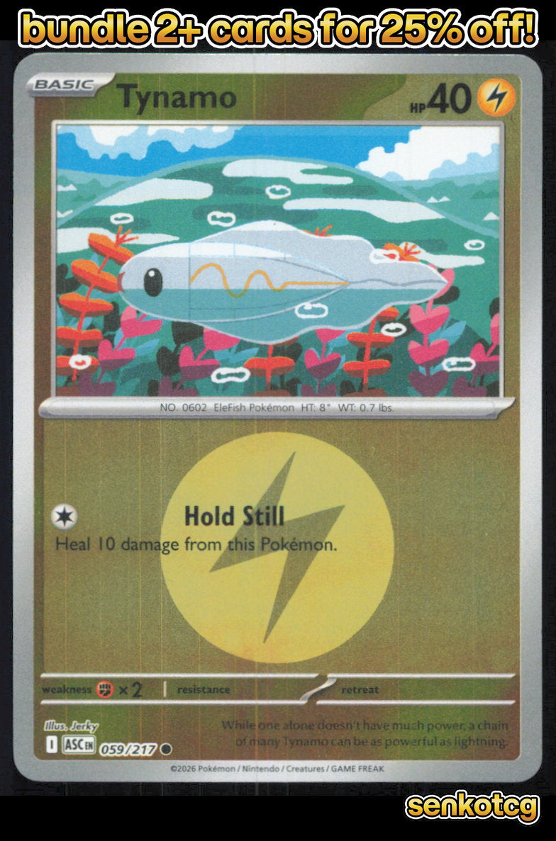 🎴 Tynamo (Energy Symbol Pattern) 059/217 Reverse Holo ASC Ascended Heroes NM