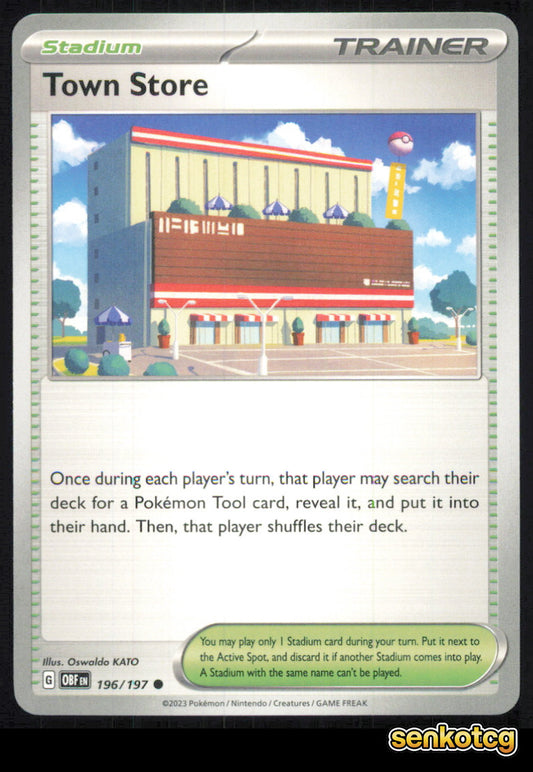 🎴 Town Store 196/197 Common Obsidian Flames NM