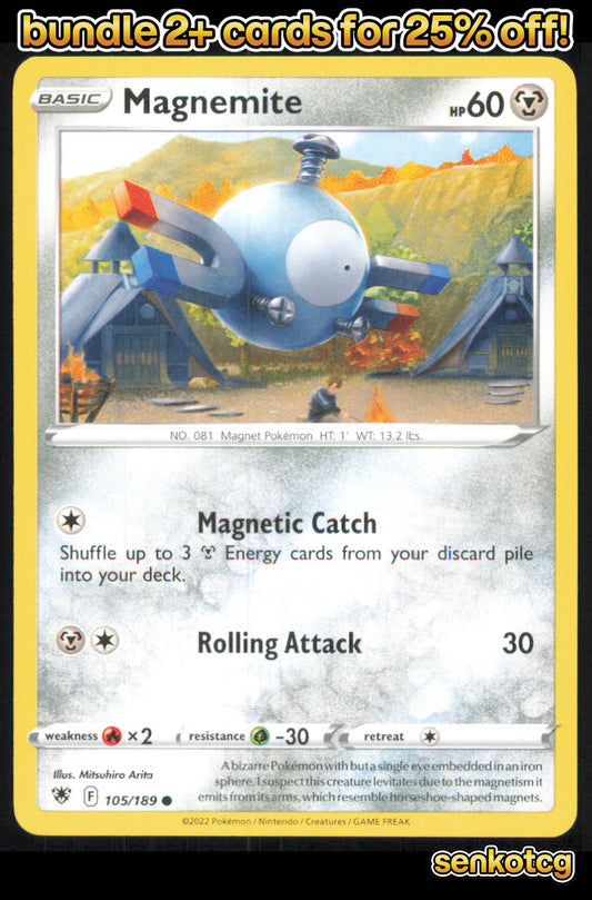 🎴 Magnemite 105/189 Common Astral Radiance NM