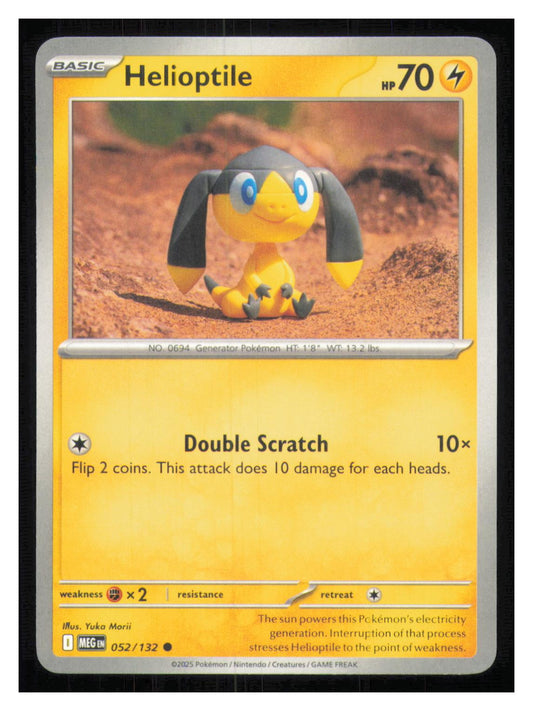 🎴 Helioptile 052/132 Common Mega Evolution NM