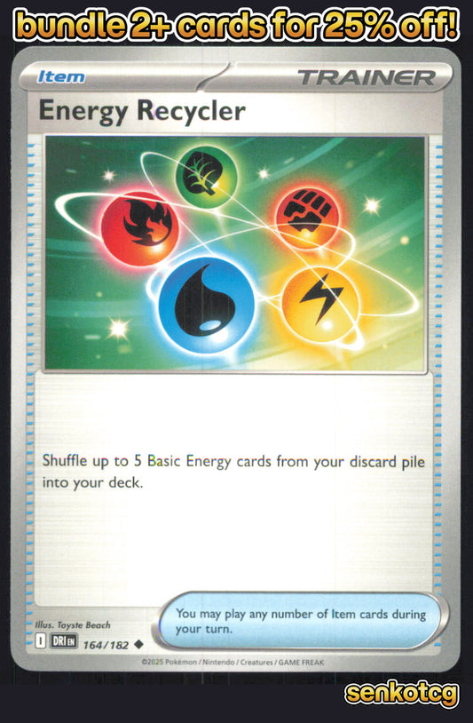 🎴 Energy Recycler 164/182 Uncommon Destined Rivals NM