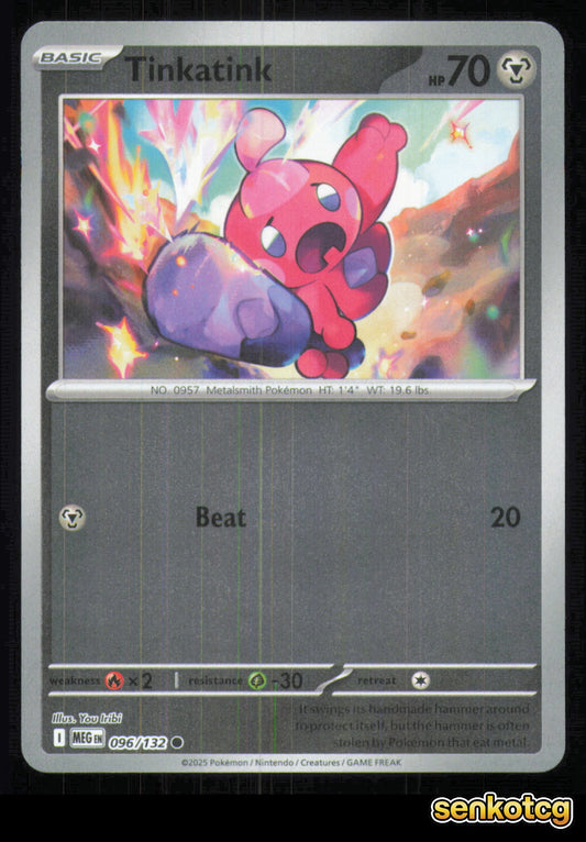 🎴 Tinkatink 096/132 Common Reverse Holo Mega Evolution NM